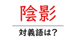 陰影の対義語・反対語を使用例を交えて分かりやすく解説！