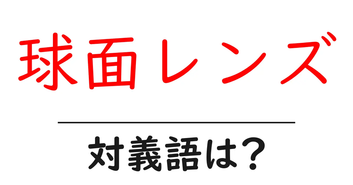球面レンズの対義語・反対語を使用例を交えて分かりやすく解説!