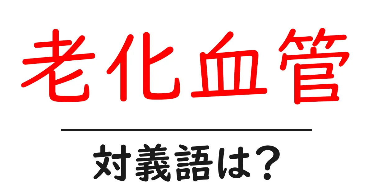 老化血管の対義語・反対語を使用例を交えて分かりやすく解説!