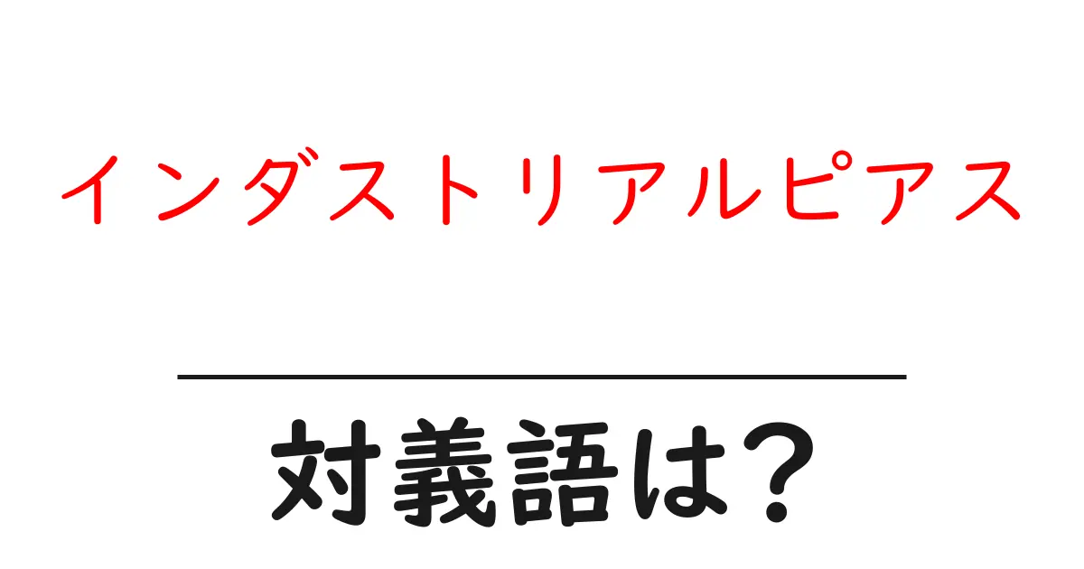 インダストリアルピアスの対義語・反対語を使用例を交えて分かりやすく解説!
