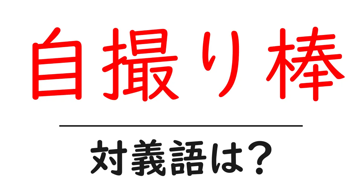 自撮り棒の対義語・反対語を使用例を交えて分かりやすく解説！