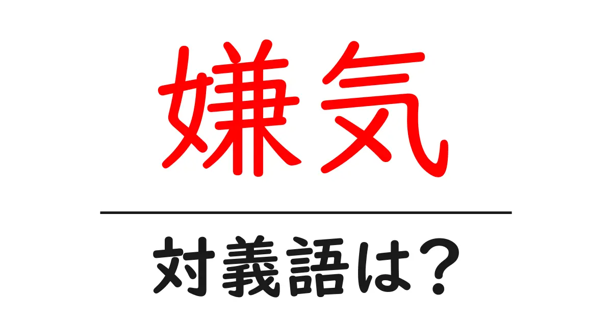 嫌気の対義語・反対語を使用例を交えて分かりやすく解説!