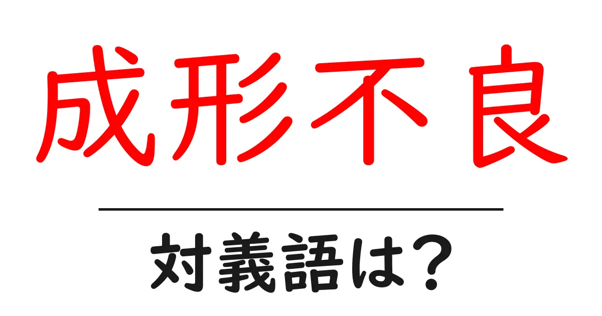 成形不良の対義語・反対語を使用例を交えて分かりやすく解説!