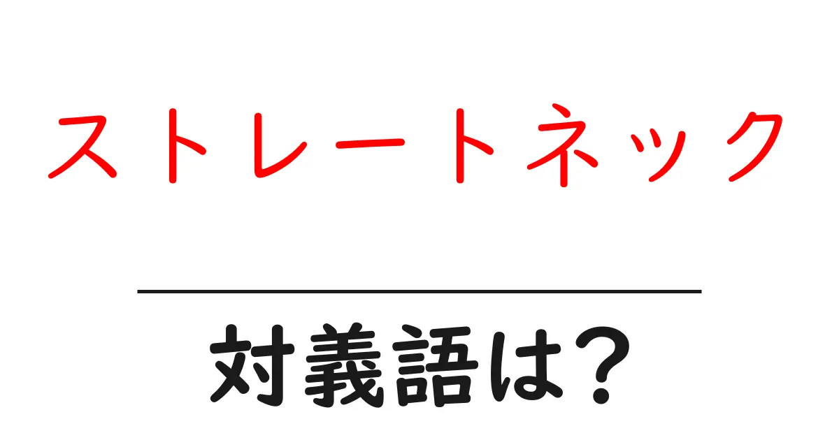 ストレートネックの対義語・反対語を使用例を交えて分かりやすく解説!
