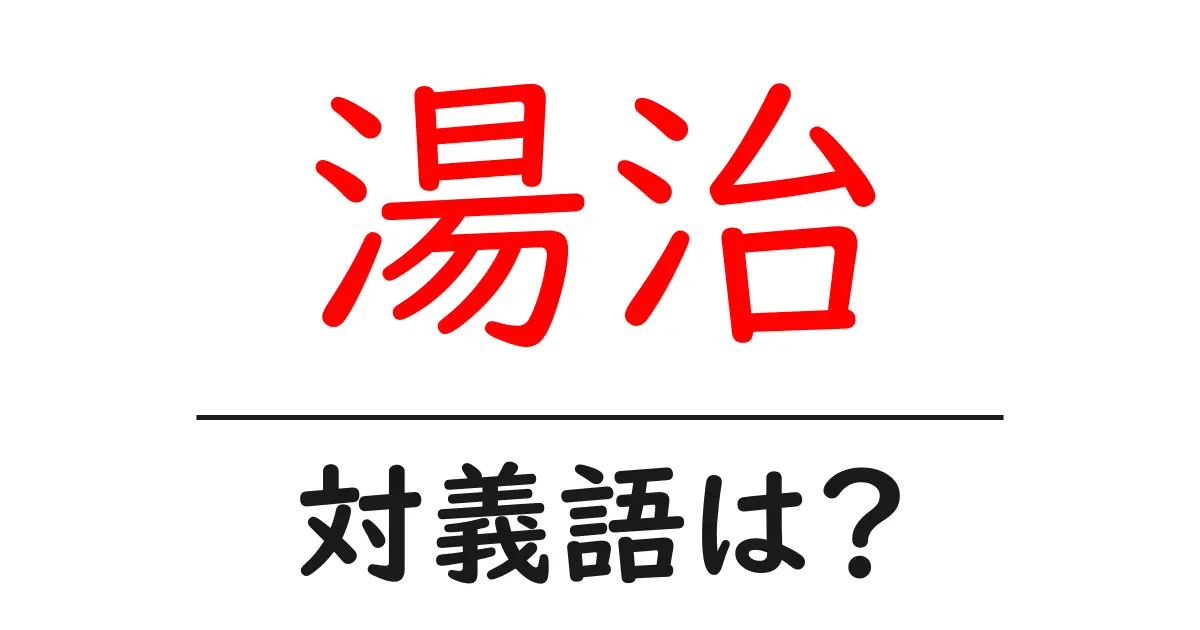 湯治の対義語・反対語を使用例を交えて分かりやすく解説!
