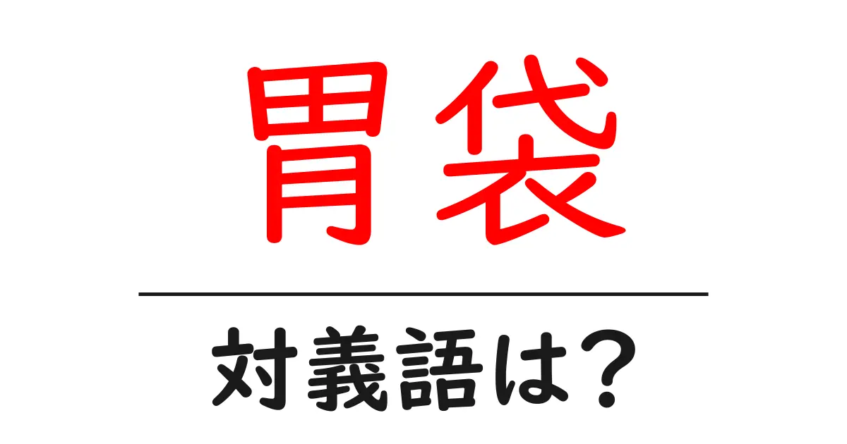 胃袋の対義語・反対語を使用例を交えて分かりやすく解説!