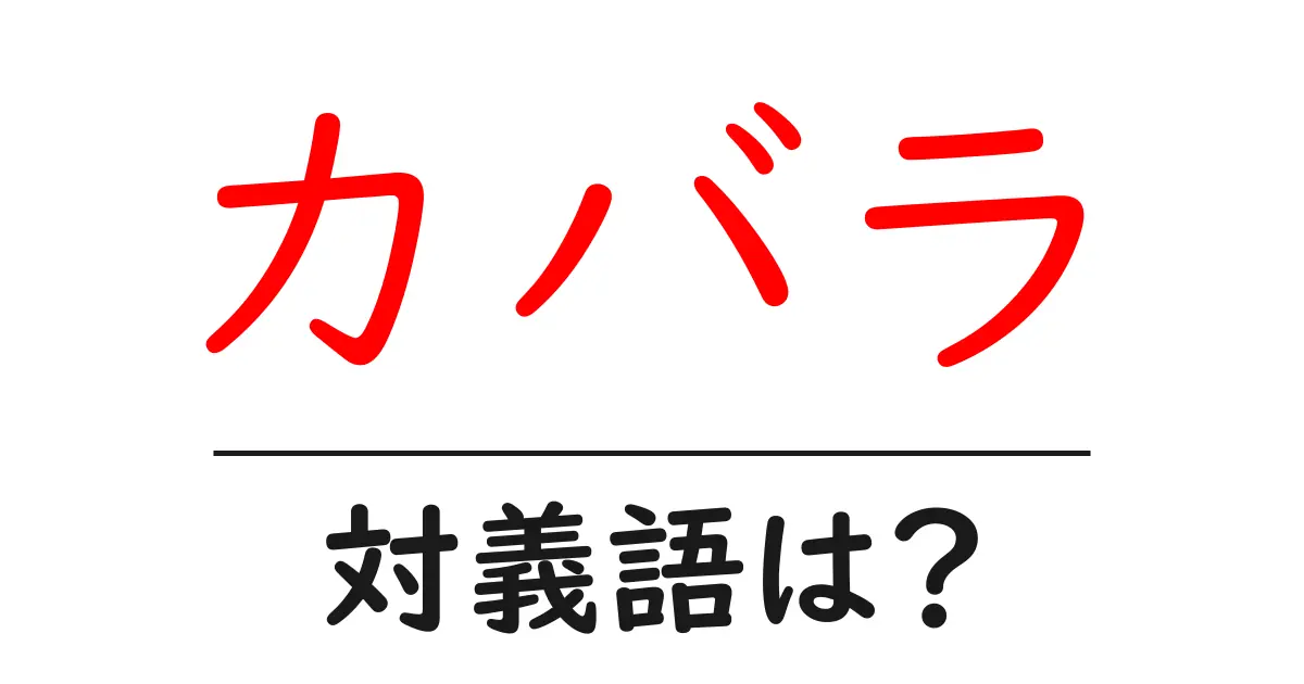 カバラの対義語・反対語を使用例を交えて分かりやすく解説!