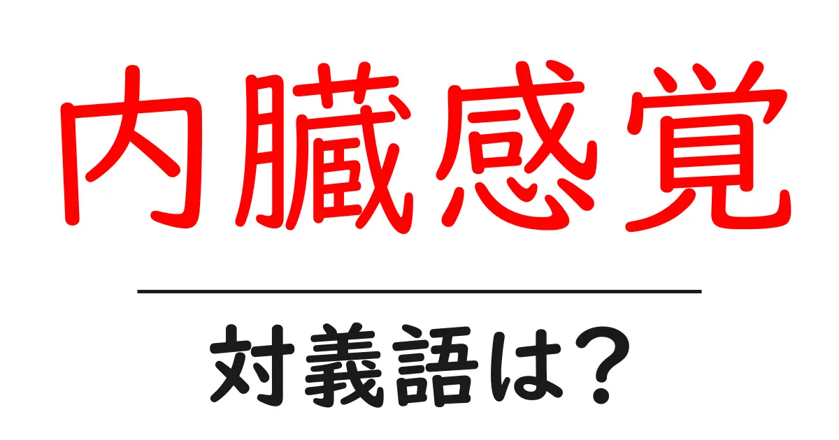 内臓感覚の対義語・反対語を使用例を交えて分かりやすく解説！