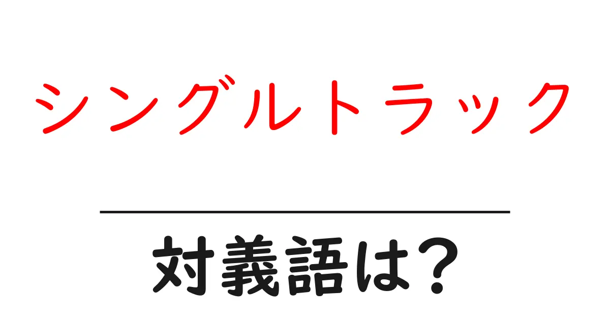 シングルトラックの対義語・反対語を使用例を交えて分かりやすく解説!