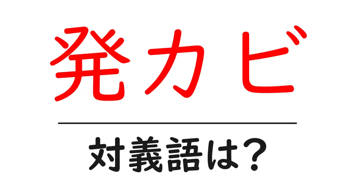 発カビの対義語・反対語を使用例を交えて分かりやすく解説!