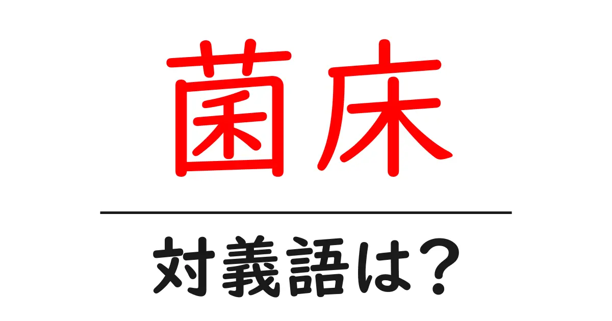 菌床の対義語・反対語を使用例を交えて分かりやすく解説!