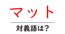 マットの対義語・反対語を使用例を交えて分かりやすく解説！