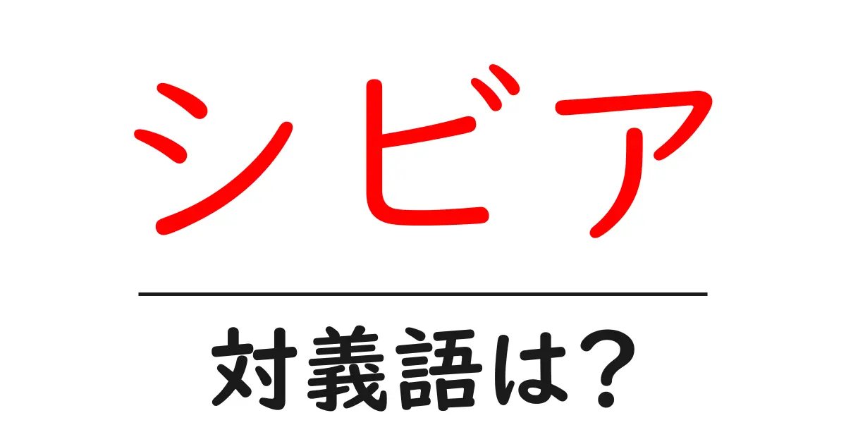 シビアの対義語・反対語を使用例を交えて分かりやすく解説！