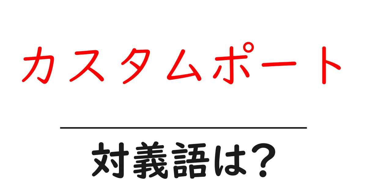 カスタムポートの対義語・反対語を使用例を交えて分かりやすく解説!