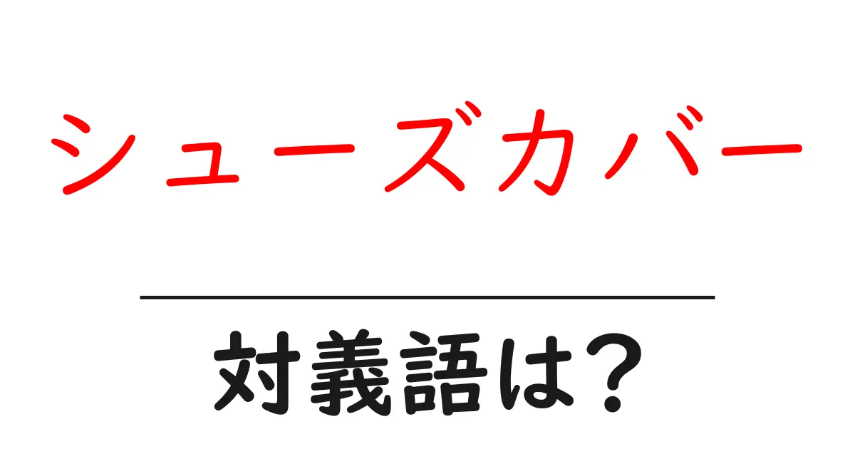 シューズカバーの対義語・反対語を使用例を交えて分かりやすく解説！