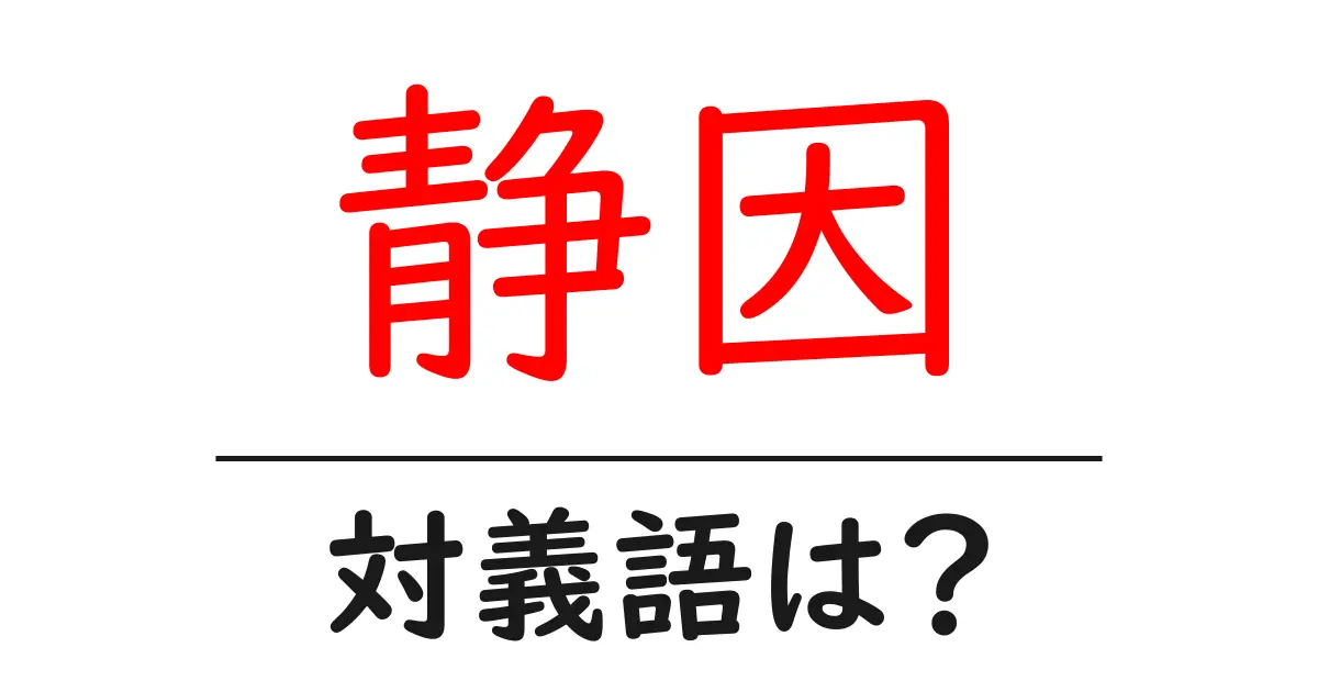 静因の対義語・反対語を使用例を交えて分かりやすく解説!