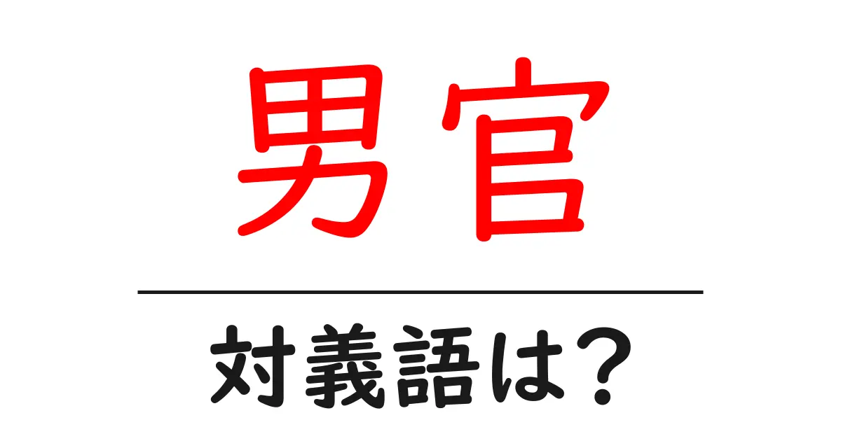 男官の対義語・反対語を使用例を交えて分かりやすく解説!