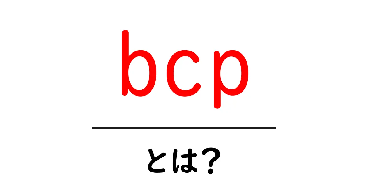 bcp・とは？初心者にもわかる基礎ガイドと使い分けのコツ共起語・同意語・対義語も併せて解説！