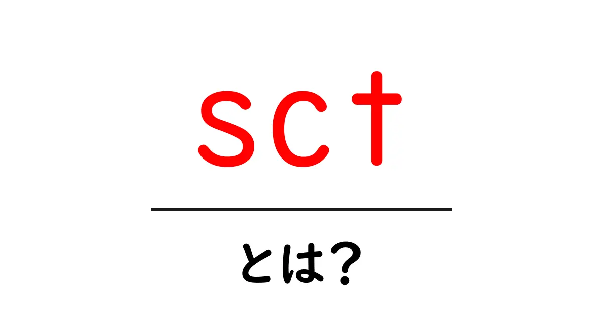 sctとは？初心者が知っておくべき意味と使い方の基本ガイド共起語・同意語・対義語も併せて解説！