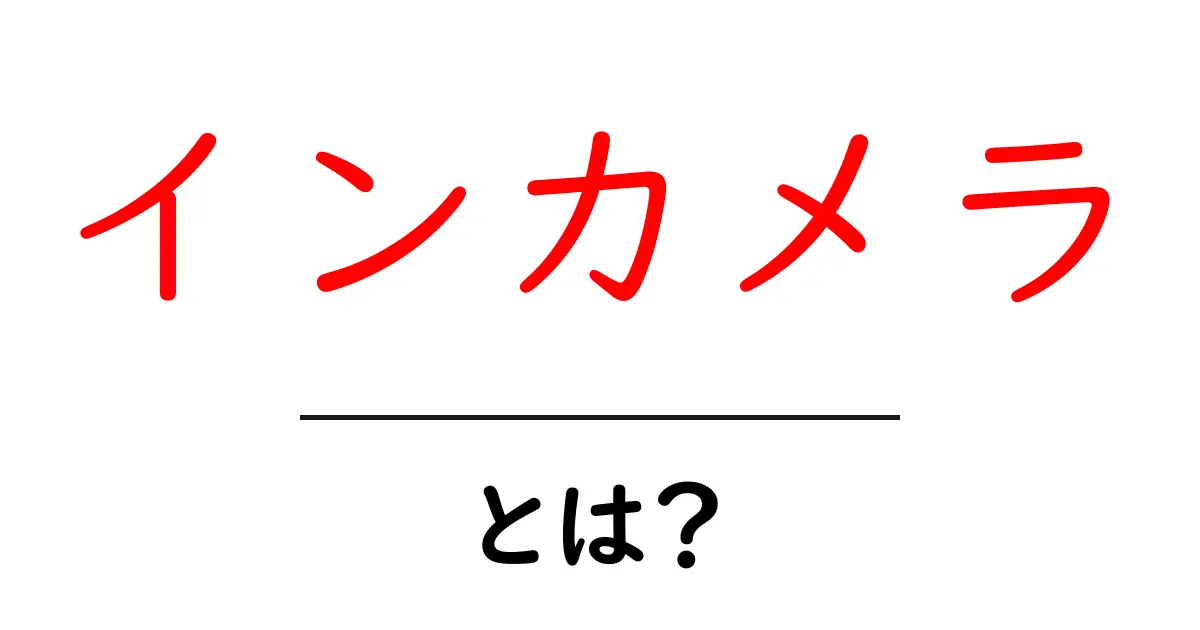 インカメラ・とは？初心者にも分かる使い方と特徴共起語・同意語・対義語も併せて解説！