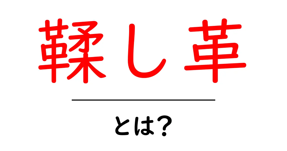 鞣し革とは？初心者にもわかる基本ガイド共起語・同意語・対義語も併せて解説！