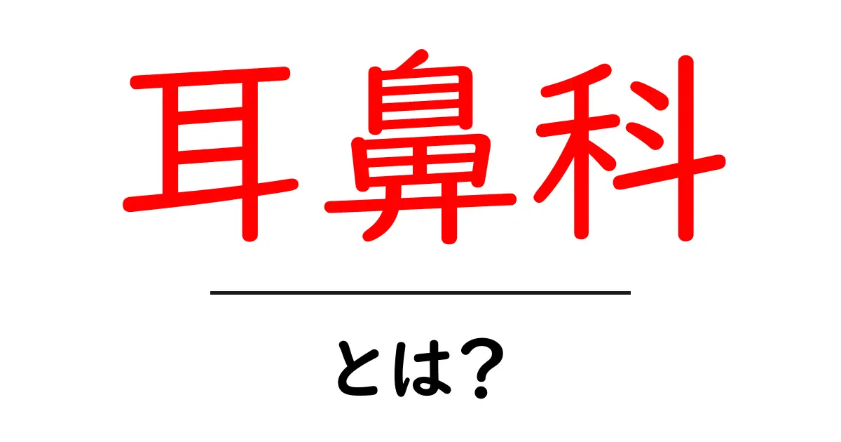 耳鼻科とは？耳・鼻・喉の基礎をやさしく解説共起語・同意語・対義語も併せて解説！