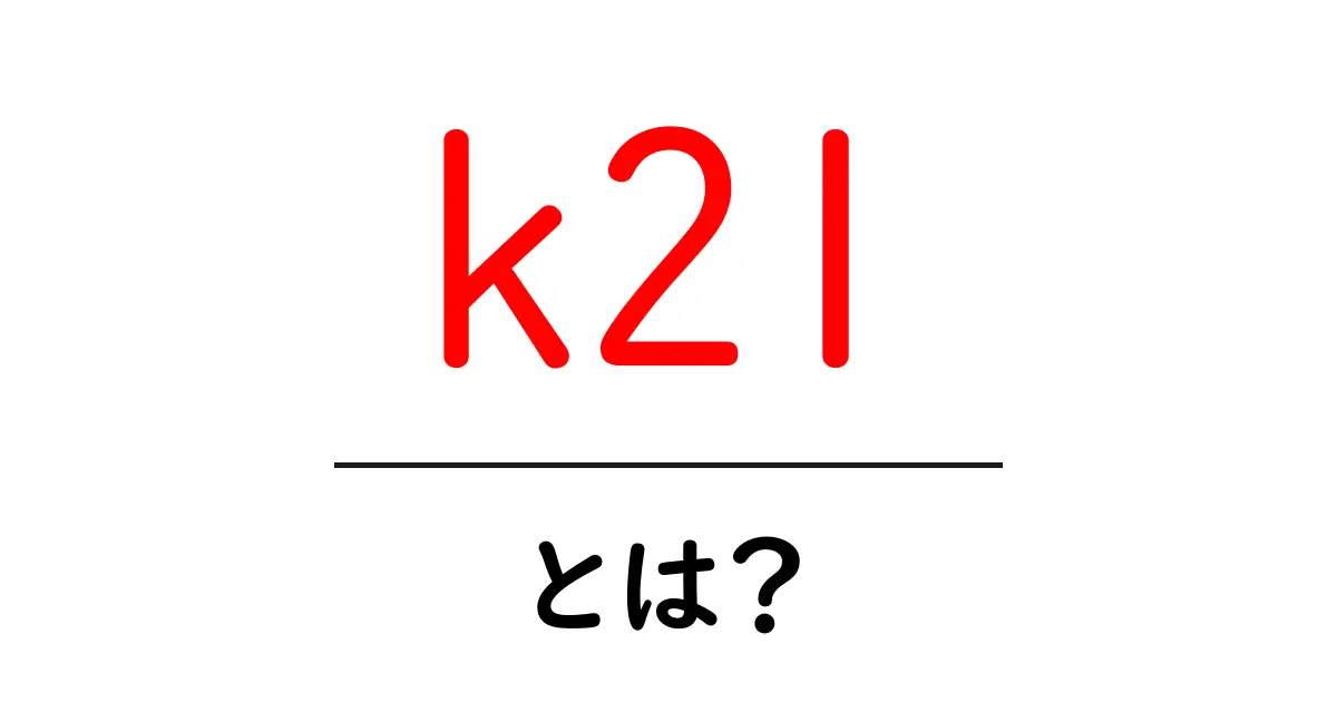 k21 とは?初心者にも分かる意味と使い方ガイド共起語・同意語・対義語も併せて解説!
