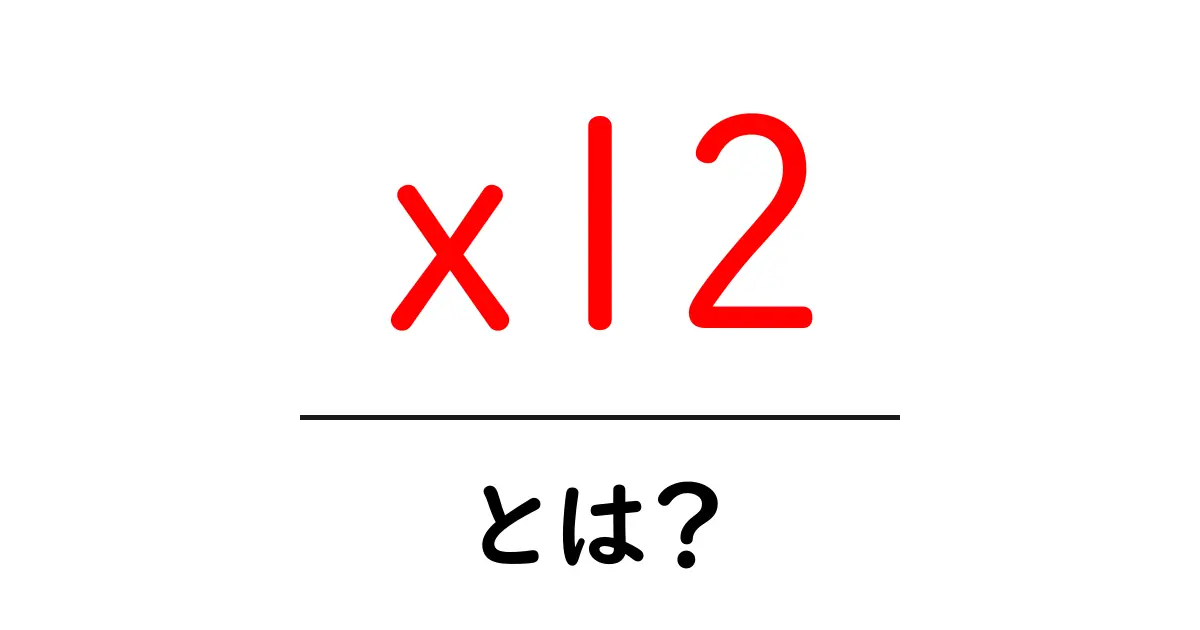 x12・とは？初心者向けガイド：意味と使い方をかんたん解説共起語・同意語・対義語も併せて解説！