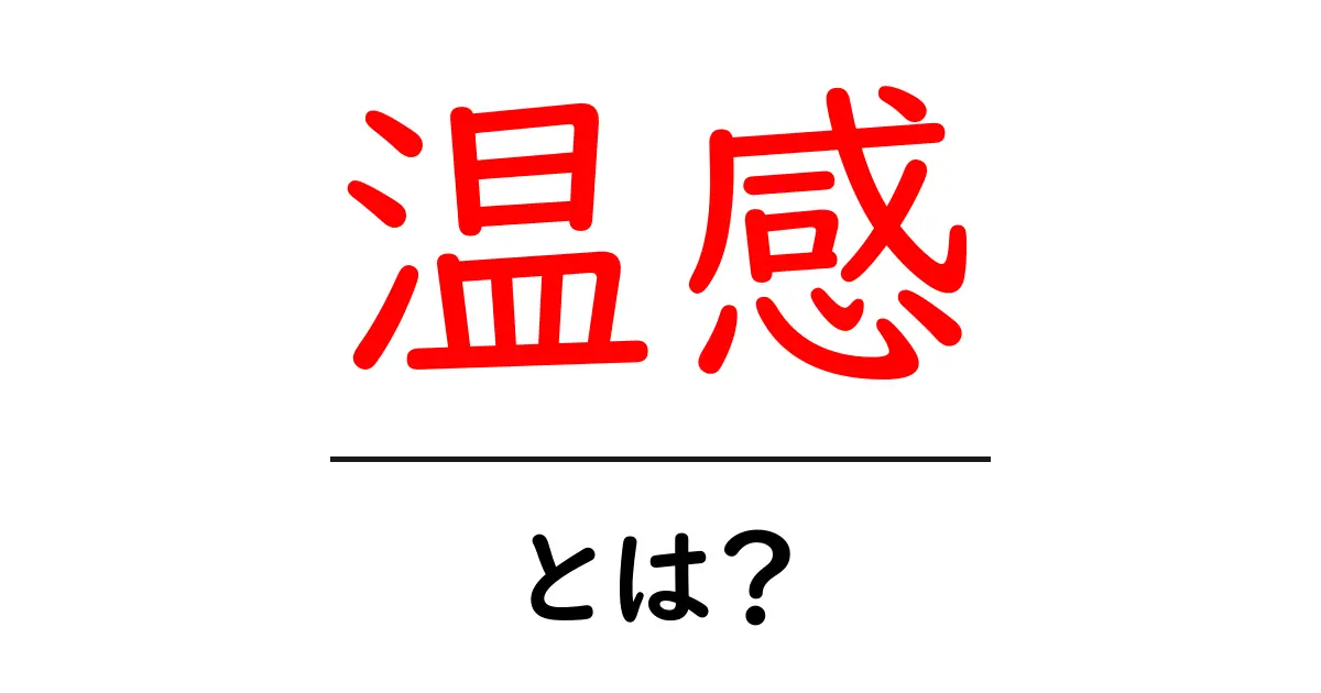 温感・とは?初心者にも分かる基本と活用ガイド共起語・同意語・対義語も併せて解説!