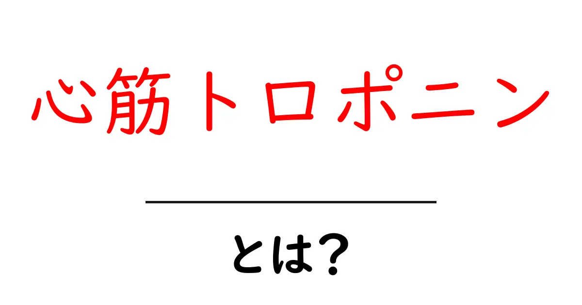 心筋トロポニンとは？初心者にもわかる基礎解説と検査のポイント共起語・同意語・対義語も併せて解説！