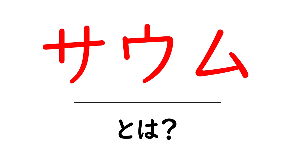 サウムとは？初心者でも分かる基礎解説ページ共起語・同意語・対義語も併せて解説！