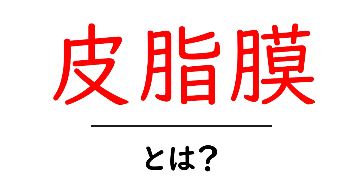 皮脂膜・とは?肌を守る秘密と正しいスキンケアの基礎共起語・同意語・対義語も併せて解説!