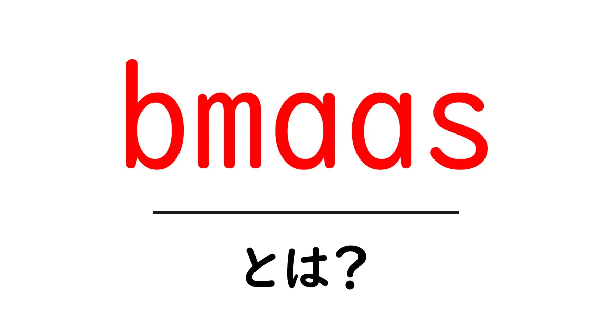 bmaas・とは？初心者向けに解説する意味と使い方の完全ガイド共起語・同意語・対義語も併せて解説！