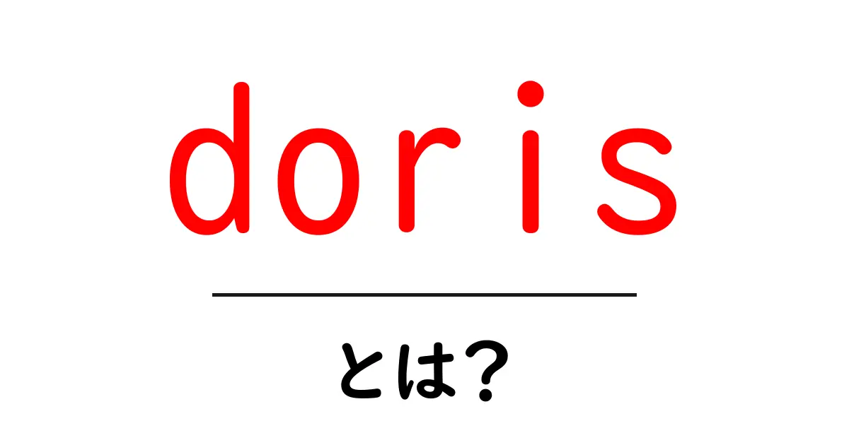 dorisとは？名前とデータウェアハウスを徹底解説共起語・同意語・対義語も併せて解説！