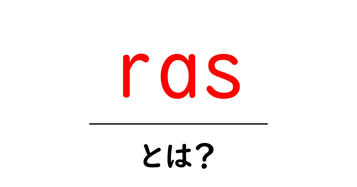 rasとは?初心者でもわかる基本ガイドと使い方共起語・同意語・対義語も併せて解説!