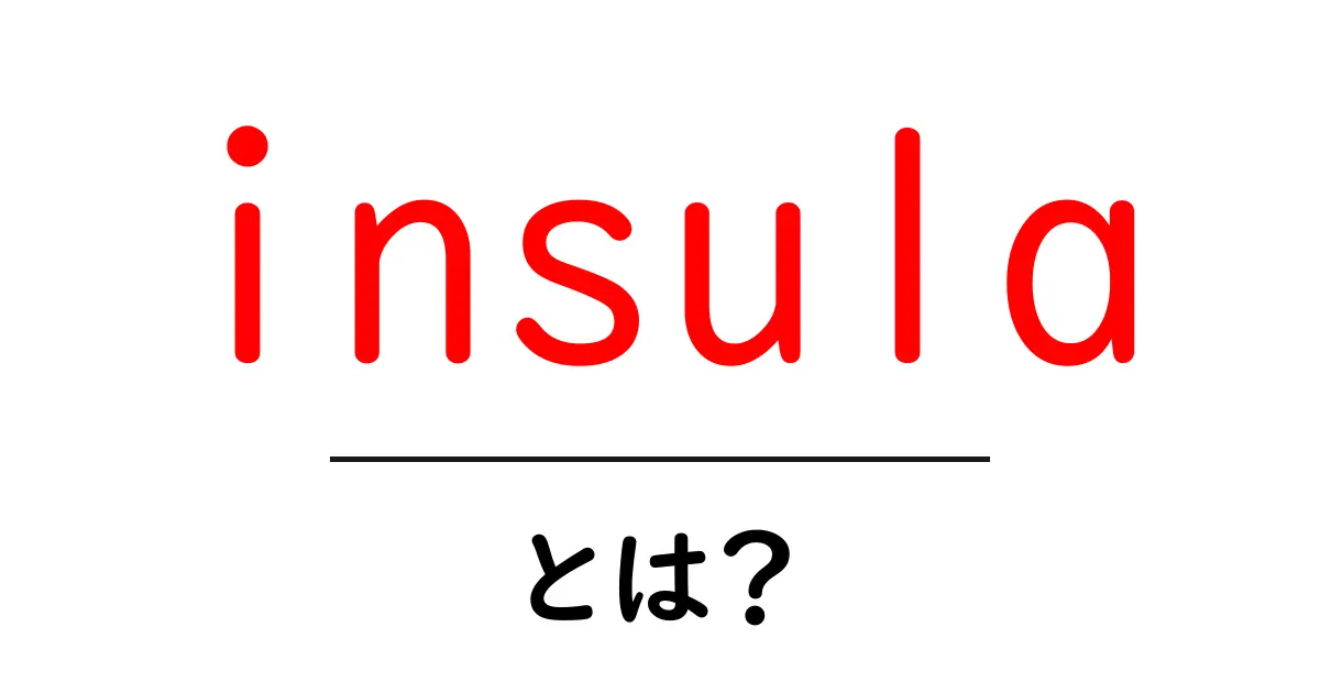 insula・とは?初心者にもわかる基本ガイド:意味と使われ方を徹底解説共起語・同意語・対義語も併せて解説!