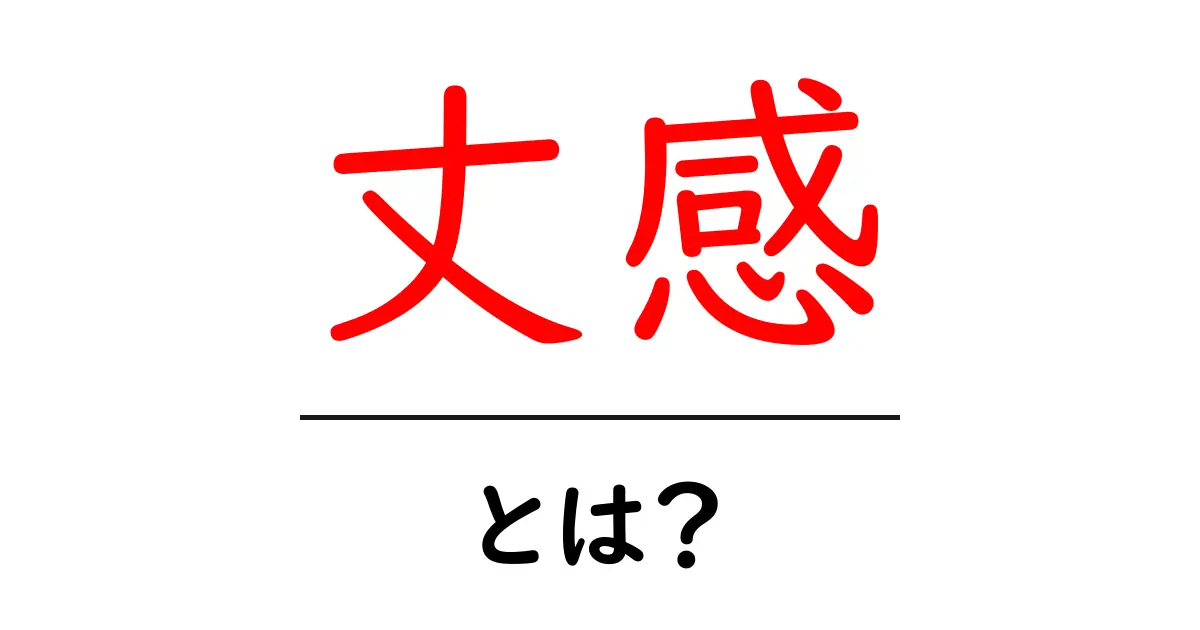 丈感・とは？初心者にも分かる基本とコーデの作り方共起語・同意語・対義語も併せて解説！