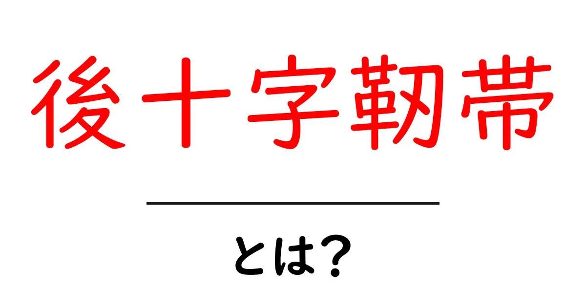 後十字靭帯とは？中学生にもわかる基礎解説と怪我の予防のコツ共起語・同意語・対義語も併せて解説！