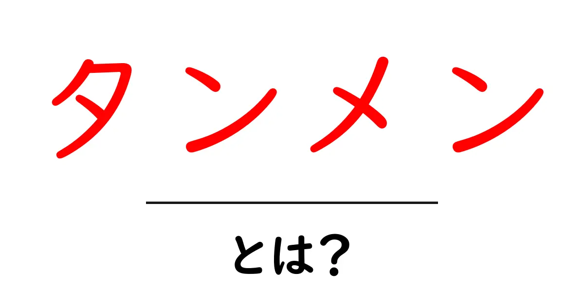 タンメン・とは？初心者にも分かる基本と魅力の全解説共起語・同意語・対義語も併せて解説！
