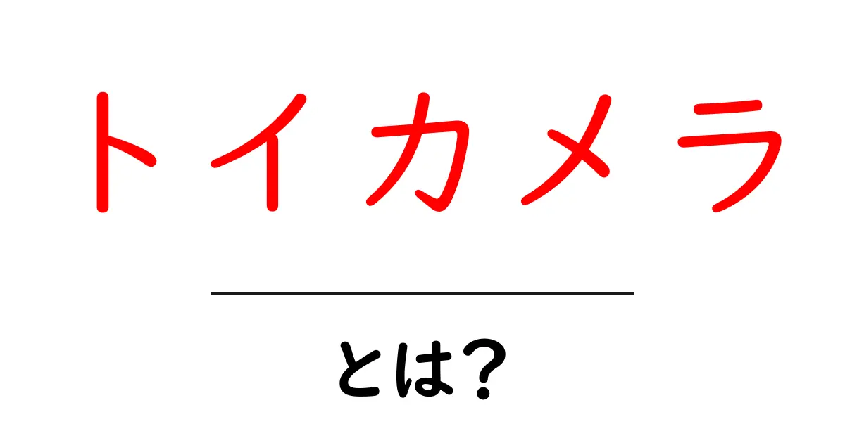 トイカメラとは？初心者にも分かる魅力と使い方ガイド共起語・同意語・対義語も併せて解説！