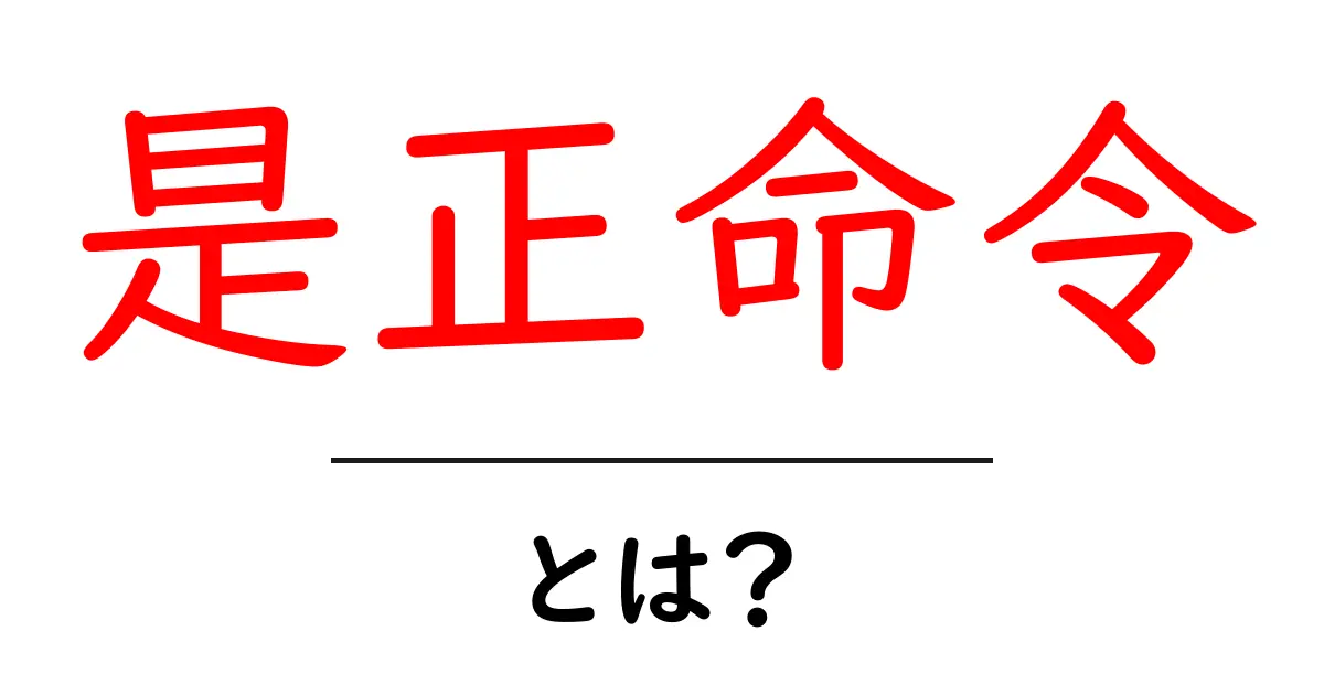 是正命令・とは？初心者にも分かるポイントと実務での活用ガイド共起語・同意語・対義語も併せて解説！