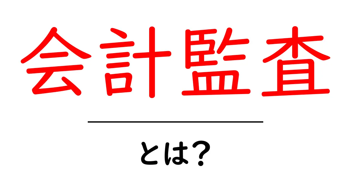 会計監査とは?初心者向けに解く基本と実務のポイント共起語・同意語・対義語も併せて解説!