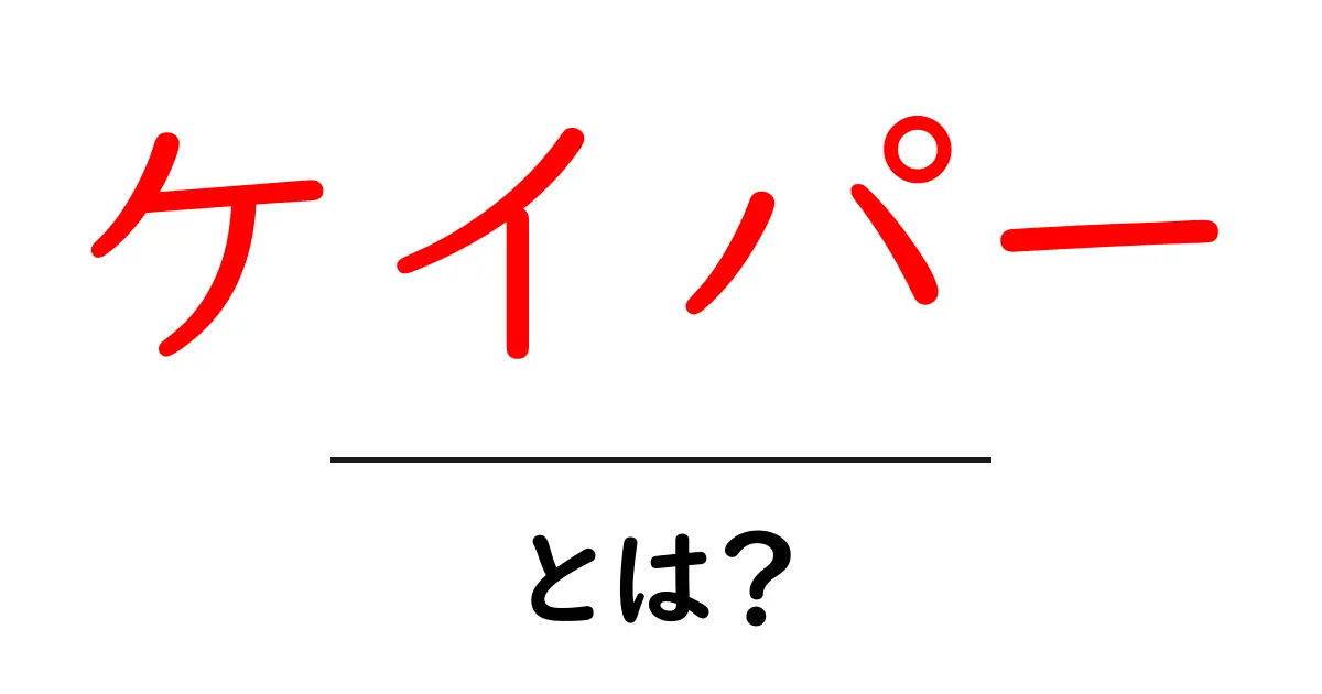 ケイパーとは？初心者向けガイドで分かる基本と使い方共起語・同意語・対義語も併せて解説！