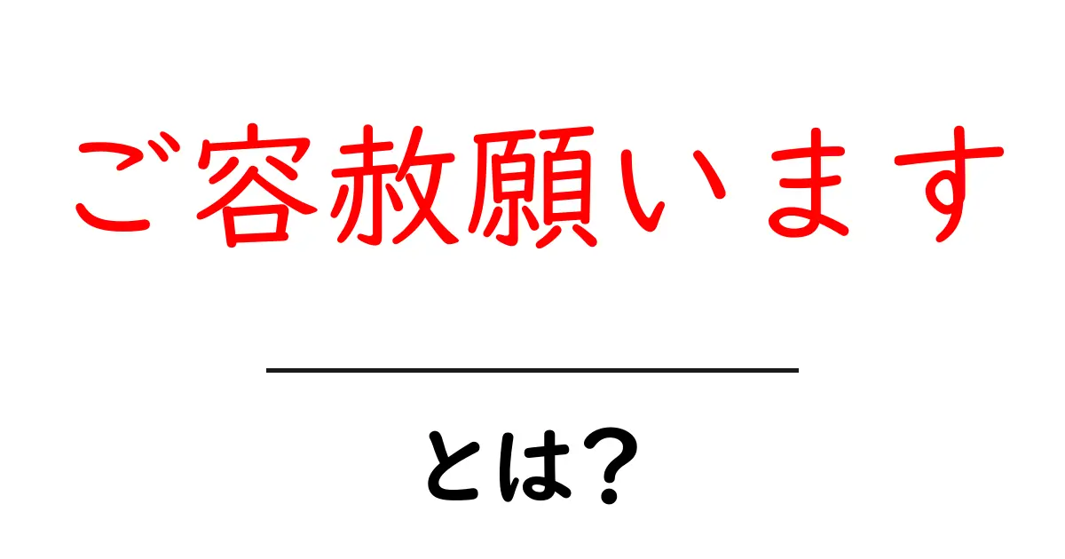 ご容赦願います・とは？初心者にもわかる意味と使い方ガイド共起語・同意語・対義語も併せて解説！