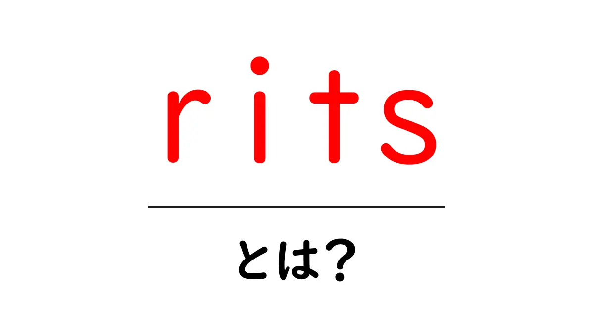 ritsとは？初心者向け解説と使い方のヒント共起語・同意語・対義語も併せて解説！