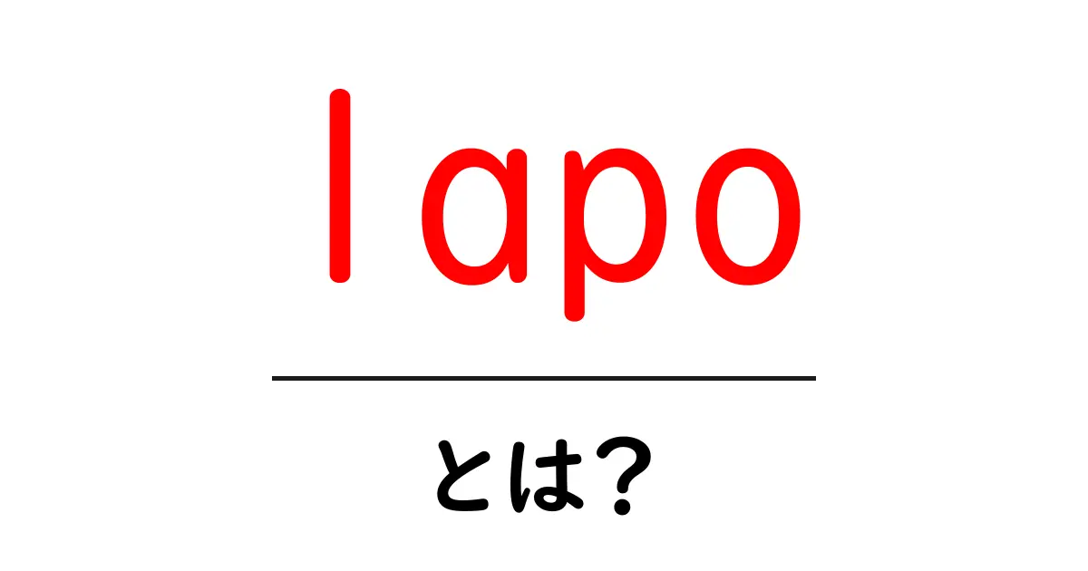 lapo・とは？初心者にやさしい基本ガイドと使い方のヒント共起語・同意語・対義語も併せて解説！