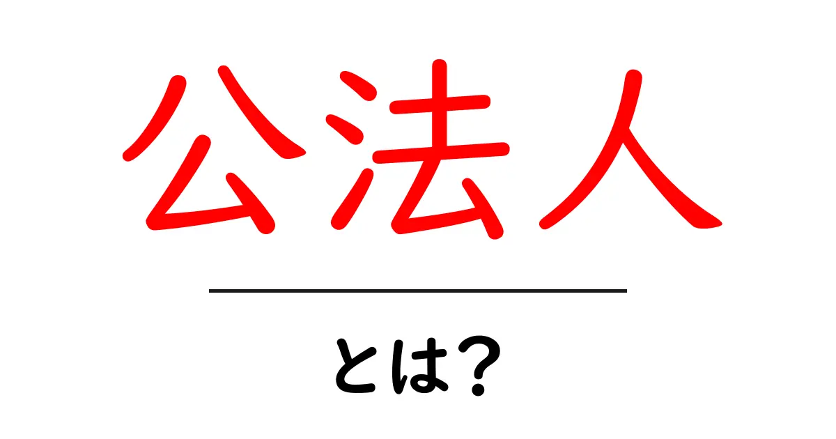 公法人・とは？をわかりやすく解説！初心者向けガイド共起語・同意語・対義語も併せて解説！