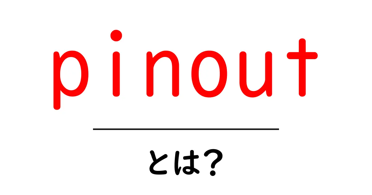 pinoutとは？初心者にもわかる基本と使い方ガイド共起語・同意語・対義語も併せて解説！