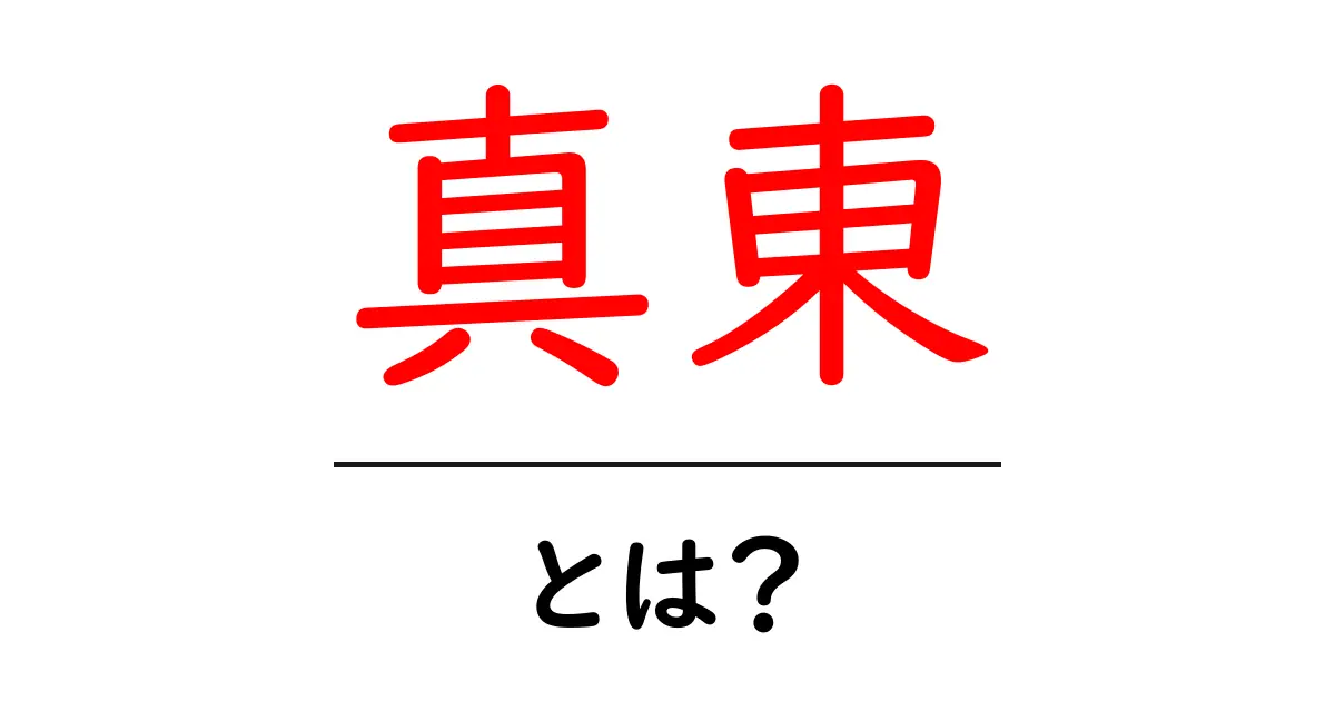 真東とは?地図と方向感覚を育てる初心者向けガイド共起語・同意語・対義語も併せて解説!