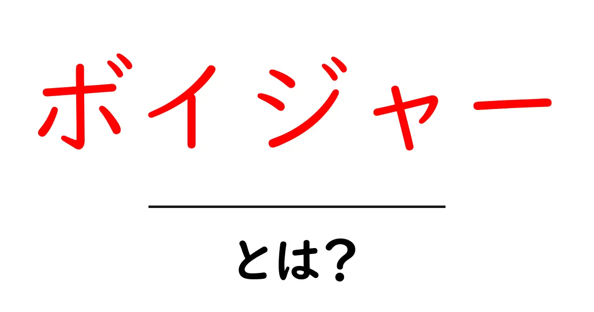 ボイジャー・とは?を分かりやすく解説する入門ガイド共起語・同意語・対義語も併せて解説!